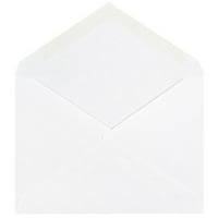 Хартија и плик 4bar Покани за покана со V-flap, 1 8, бела, 25 пакет