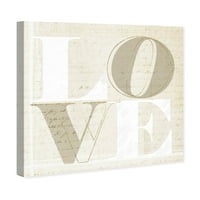 Студио Wynwood Printed Love Cotets и изреки за платно уметничко печатење