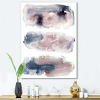 DesignArt 'Сини и розови облаци со беж дамки i' модерна печатење на wallидови од платно