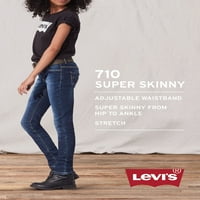 Супер слаби фармерки на девојчињата на Леви, големини со 4-16