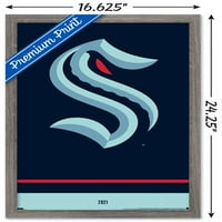 Сиетл Кракен - постер за wallидови на лого, 14.725 22.375