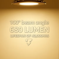 Е-лајт серија Ултра тенки LED вдлабнати светла со J-Box, тенок панел во светло, 10,5W CRI90+, 10% - затемнето, бронзено