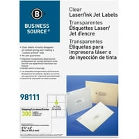 Бизнис Извор, БСН98111, Јасни Етикети За Адреси, Кутија, Јасно