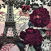 Салфетка Ручек - Уметност Паризиен Убава 3-слоја Хартиена Салфетка Со Ајфеловата Кула