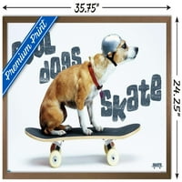 Скејтбординг-Куче Ѕид Постер, 22.375 34