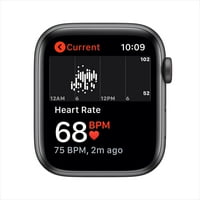 Apple Watch SE GPS + Cellular, Space Grey Aluminum Case со спортски јаглен од јаглен